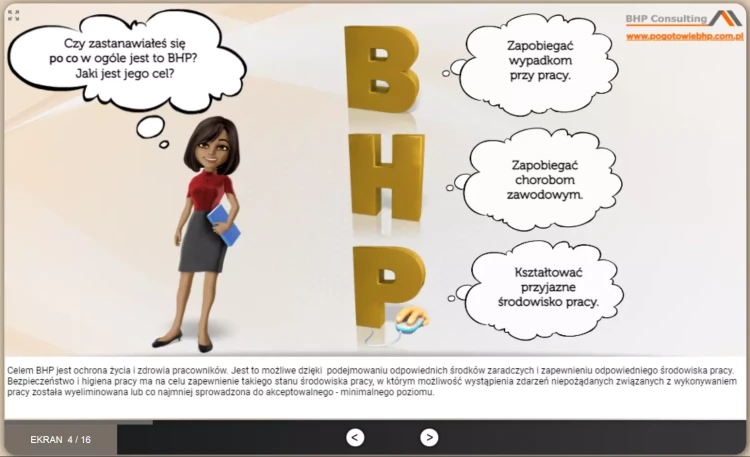 Szkolenie BHP online dla pracowników administracyjno-biurowych