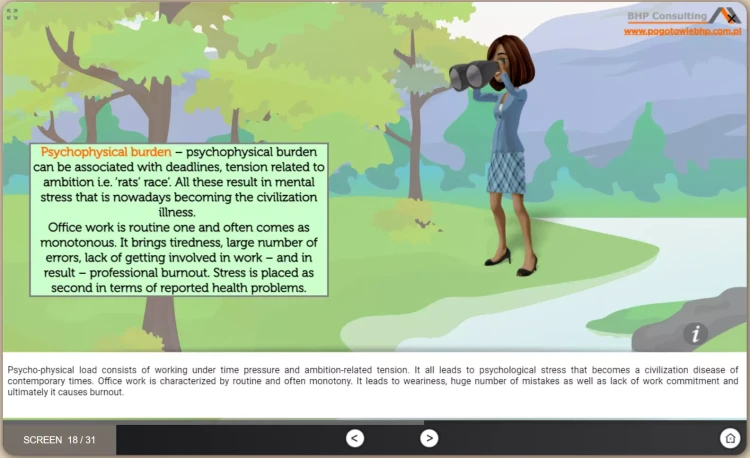 Periodic OHS training for administrative staff – online safety course