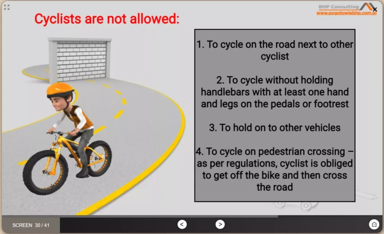 Health and safety e-learning for employees driving vehicles at work