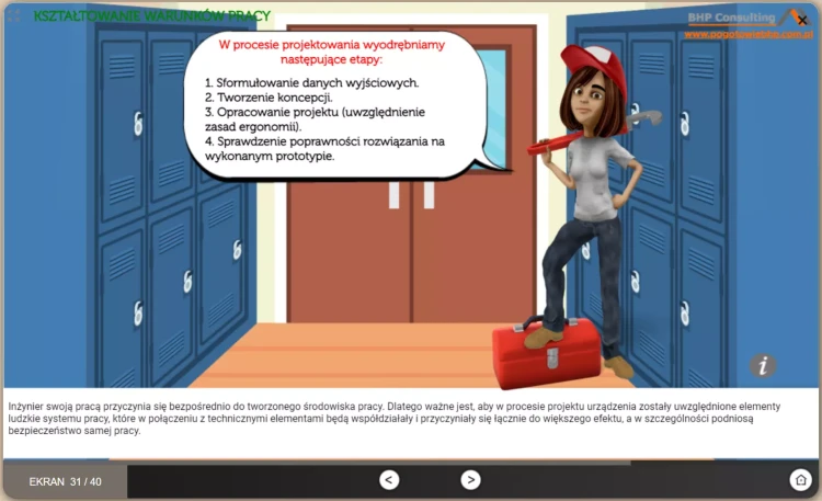 E-learning BHP ergonomia pracy biurowej – prawidłowe ustawienie stanowiska pracy