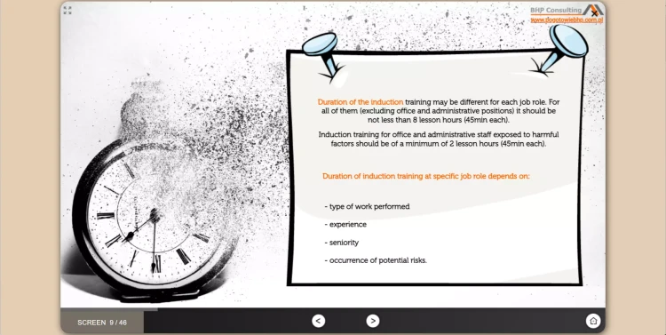 On-the-job safety training methodology – training course for employers and supervisors