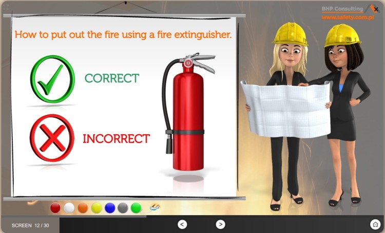 Fire protection training for employees – workplace safety e-learning course