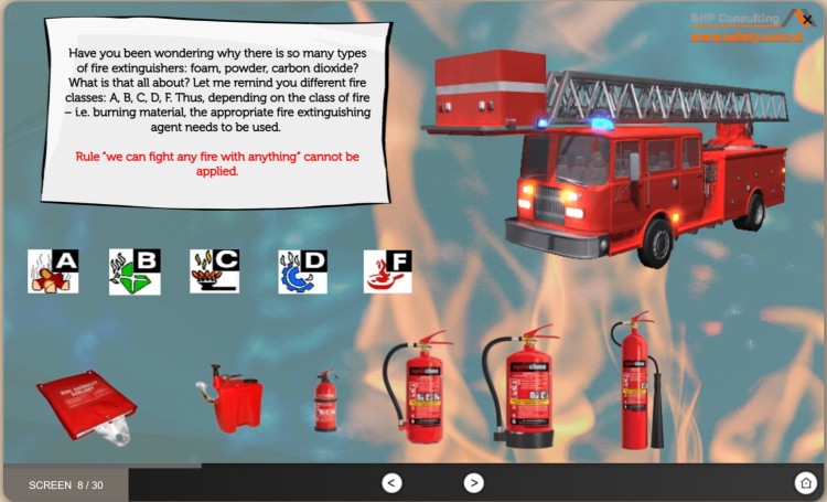 Workplace fire safety training – use of fire extinguishers and procedures