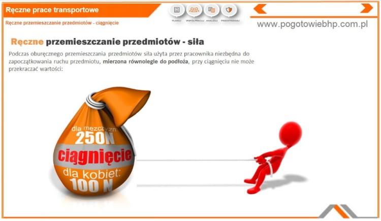 E-learning BHP przenoszenie ładunków – zasady bezpieczeństwa pracy