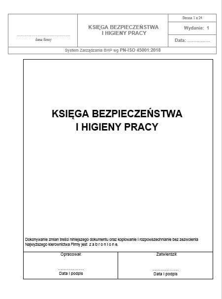 System BHP ISO 45001 – pakiet dokumentów i konsultacje eksperckie