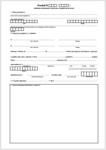 Wzory dokumentów powypadkowych BHP – gotowe szablony do wypełnienia