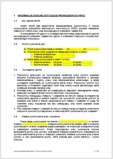 Roboty podziemne przewierty – instrukcja IBWR i analiza zagrożeń