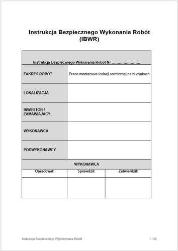 Instrukcja IBWR montaż izolacji – bezpieczeństwo pracy na wysokości