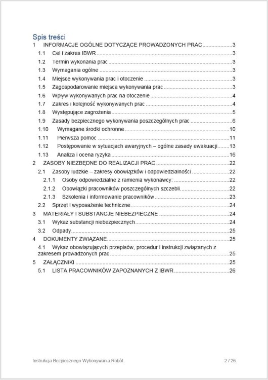 Montaż instalacji elektrycznej BHP – dokument IBWR budowa