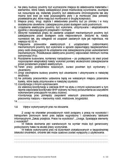 Instrukcja BHP płyty warstwowe – IBWR dla prac montażowych