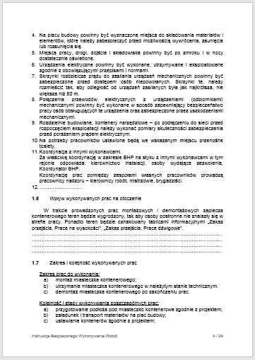 Demontaż zaplecza kontenerowego – IBWR i bezpieczne prowadzenie robót