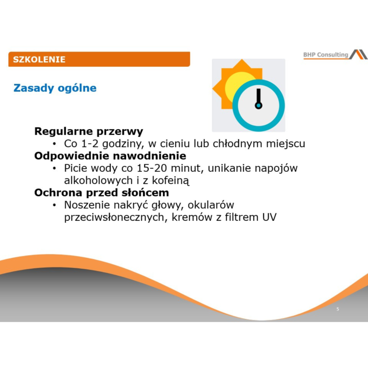 Praca w upałach BHP prezentacja – bezpieczeństwo pracy na budowie