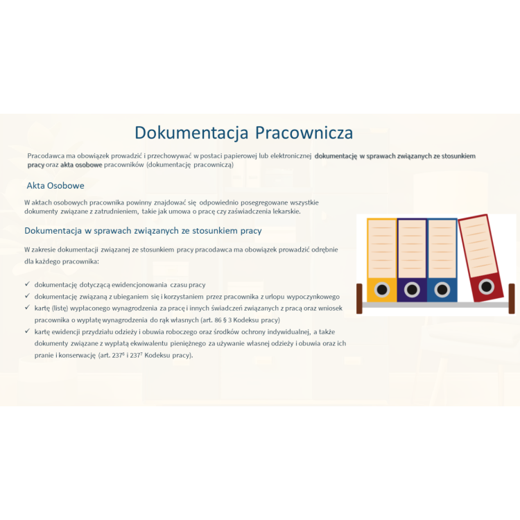 Szkolenie dokumentacja zatrudnienie prezentacja PowerPoint dla HR i pracodawców