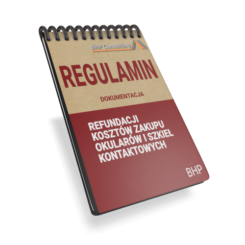 Regulamin refundacji okularów, praca przy komputerze, BHP