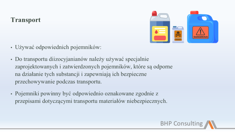 Szkolenie BHP diizocyjaniany – zagrożenia chemiczne i bezpieczeństwo pracy