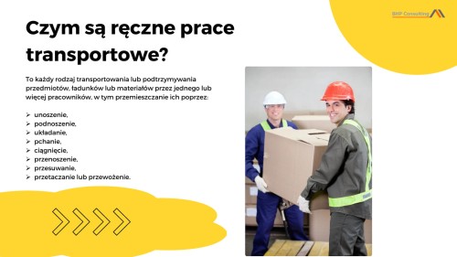 Prezentacja szkoleniowa BHP podnoszenie i przenoszenie ładunków