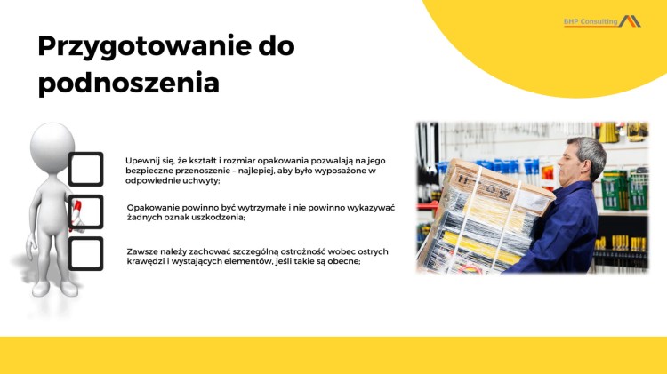 Gotowa prezentacja BHP ręczne prace transportowe – materiały do szkolenia