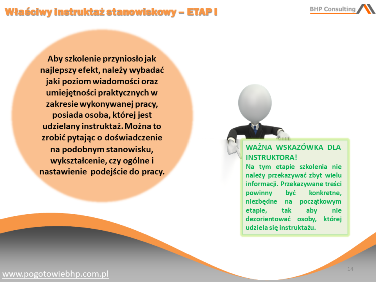 Prezentacja szkoleniowa BHP instruktaż stanowiskowy – materiały dla prowadzącego