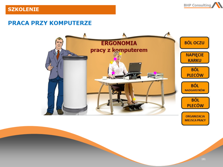 Szkolenie BHP administracyjno biurowi prezentacja PowerPoint dla pracowników