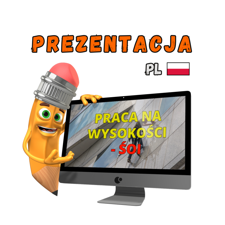 Prezentacja BHP praca na wysokości ŚOI PowerPoint – szkolenie bezpieczeństwo