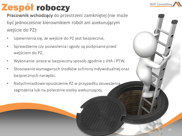 Szkolenie przestrzenie zamknięte prezentacja PowerPoint dla pracowników technicznych