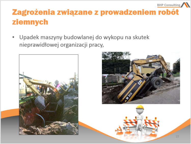 Szkolenie BHP roboty ziemne prezentacja PowerPoint dla pracowników budowy