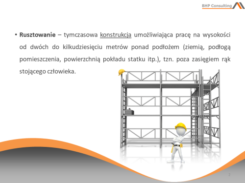 Prezentacja szkoleniowa BHP rusztowania – edytowalny materiał do szkolenia