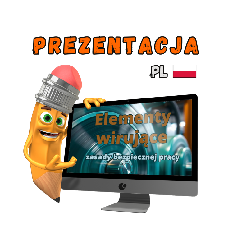 Prezentacja BHP elementy wirujące PowerPoint – szkolenie bezpieczeństwo pracy