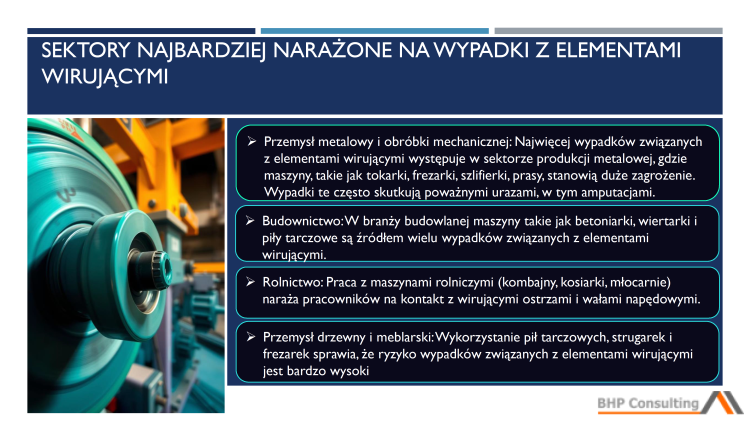 Elementy wirujące BHP prezentacja – bezpieczeństwo pracy przy urządzeniach