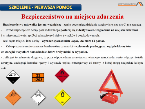 Prezentacja szkoleniowa pierwsza pomoc – udzielanie pomocy w nagłych wypadkach