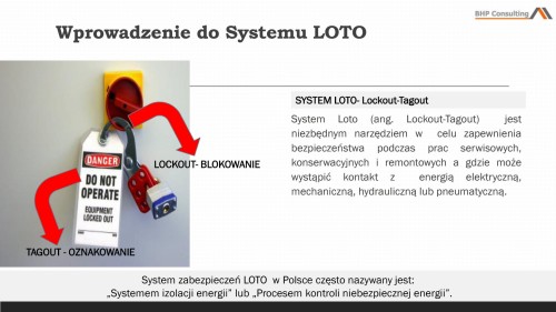 Prezentacja szkoleniowa LOTO – bezpieczeństwo pracy przy urządzeniach