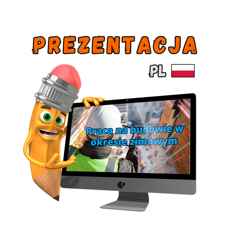 Prezentacja BHP praca zimą budowa PowerPoint – szkolenie bezpieczeństwo