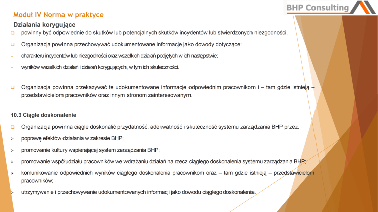 Prezentacja szkoleniowa BHP ISO 45001 – materiały dla specjalistów BHP