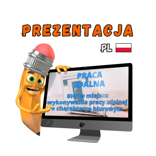 Prezentacja BHP praca zdalna PowerPoint – bezpieczeństwo pracy biurowej