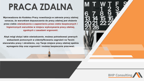 Prezentacja szkoleniowa praca zdalna – ergonomia i organizacja stanowiska