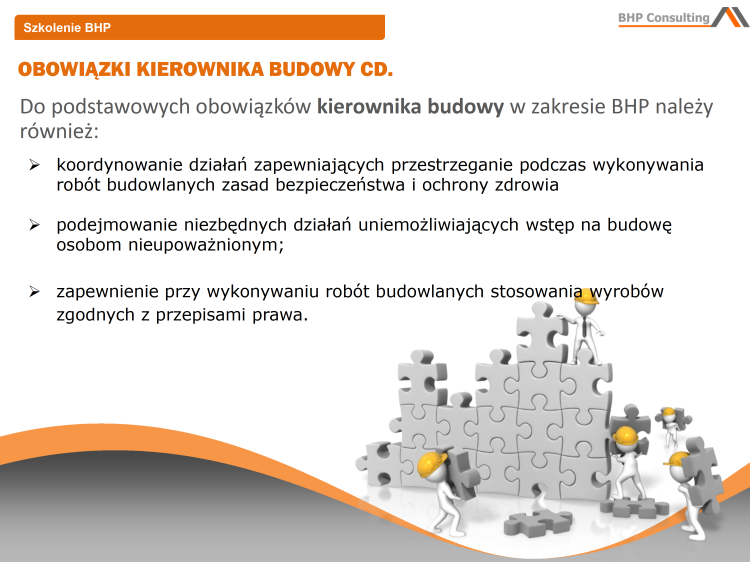 Prezentacja BHP koordynacja bezpieczeństwa pracy – materiały szkoleniowe