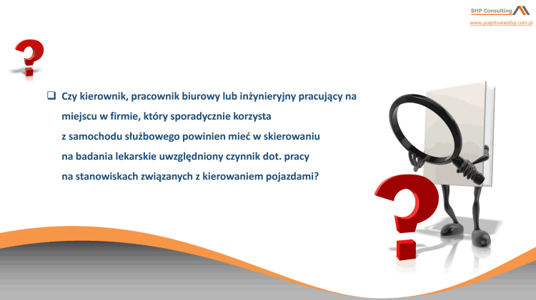 Prezentacja szkoleniowa BHP kierowanie pojazdami – materiały dla prowadzącego szkolenie