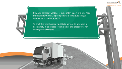 Health and safety training presentation for driving company vehicles – training materials