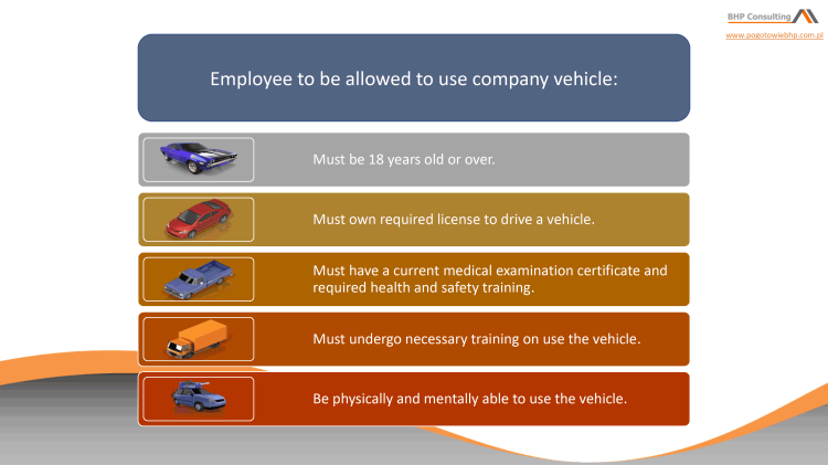 Road safety presentation for employees using company vehicles – PowerPoint training slides