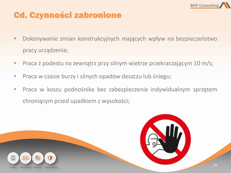 Szkolenie podnośniki ruchome prezentacja PowerPoint dla operatorów