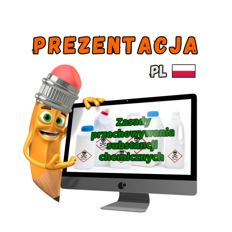 Prezentacja BHP substancje chemiczne PowerPoint – magazynowanie i użytkowanie