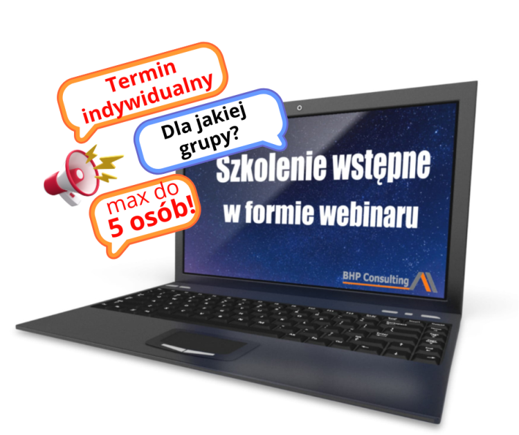 Szkolenie wstępne BHP online – instruktaż ogólny w terminie indywidualnym dla grupy do 5 pracowników