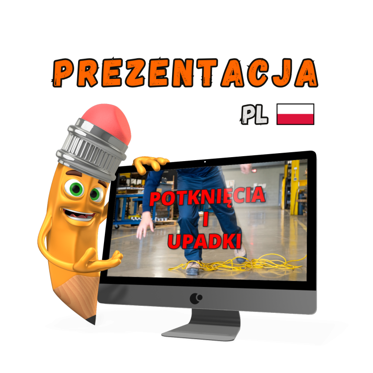 Prezentacja BHP potknięcia i upadki PowerPoint – szkolenie bezpieczeństwo pracy
