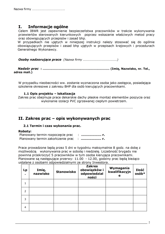 Membrana PVC dach BHP – organizacja prac dekarskich