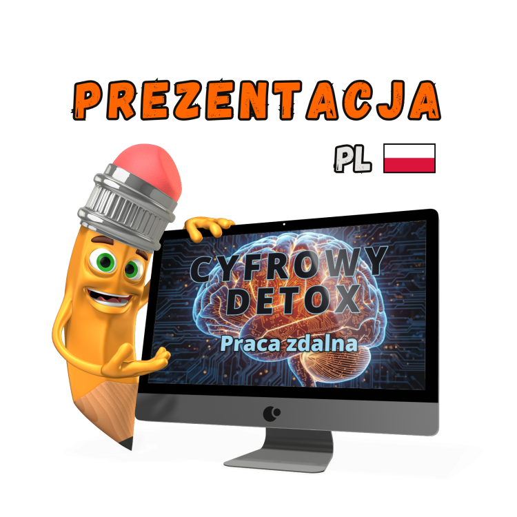 Prezentacja cyfrowy detoks praca zdalna PowerPoint – szkolenie wellbeing