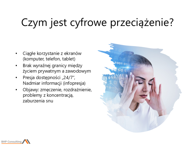Prezentacja szkoleniowa higiena cyfrowa – praca zdalna i równowaga pracy