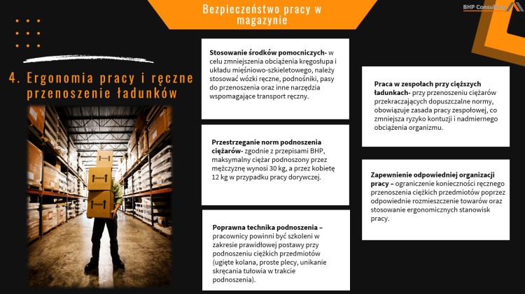 Szkolenie BHP magazyn prezentacja PowerPoint dla pracowników magazynowych