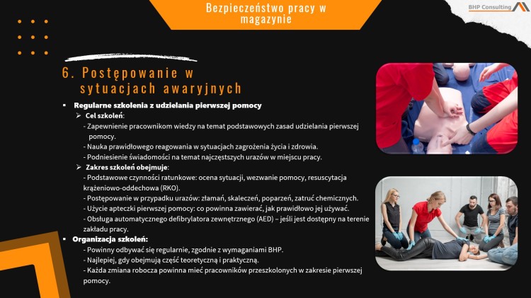 Materiały szkoleniowe magazyn BHP – bezpieczeństwo pracy i logistyka