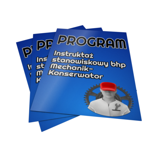 Program instruktażu stanowiskowego BHP dla mechanika-konserwatora maszyn i urządzeń